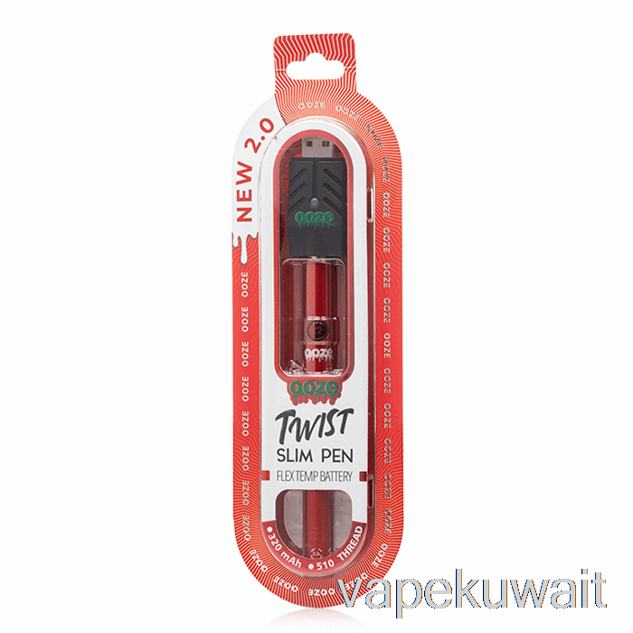 Ooze Slim Twist Pen 2.0 بطارية مرنة درجة الحرارة روبي ريد فيب الكويت